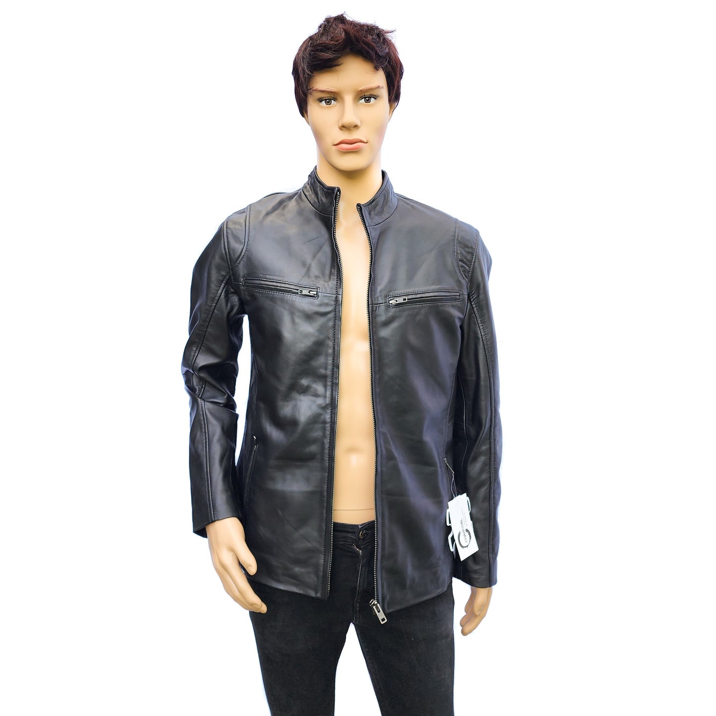 Classic Legacy - Mens REAL Genuine Leather Jacket - Black Classic Cut