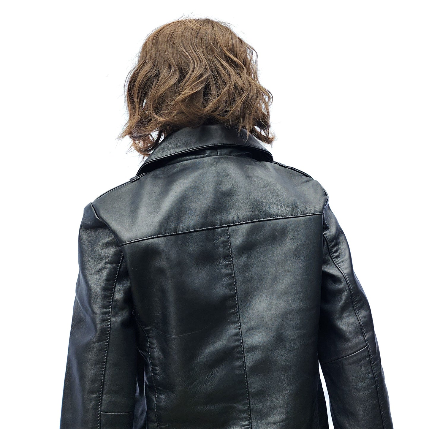 Viper Black - Womens REAL Genuine Leather Jacket - Black Side Zip