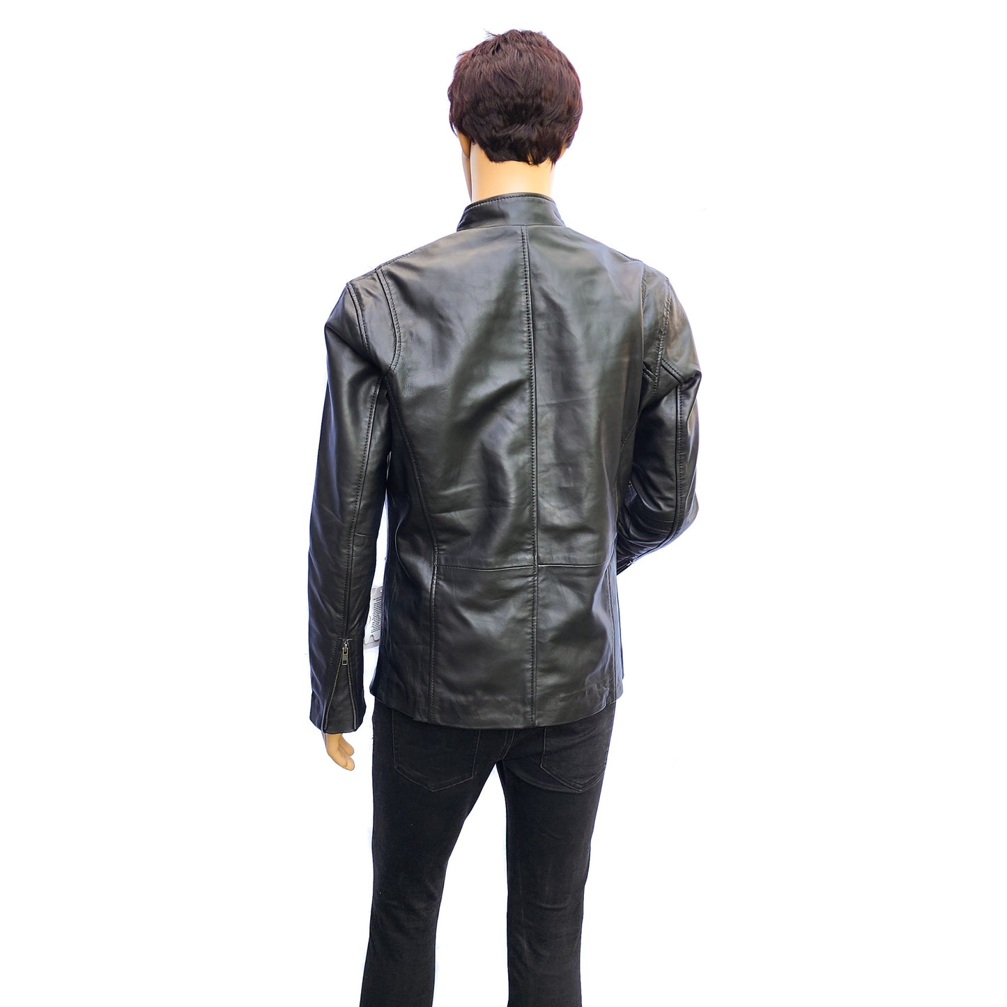 Classic Legacy - Mens REAL Genuine Leather Jacket - Black Classic Cut